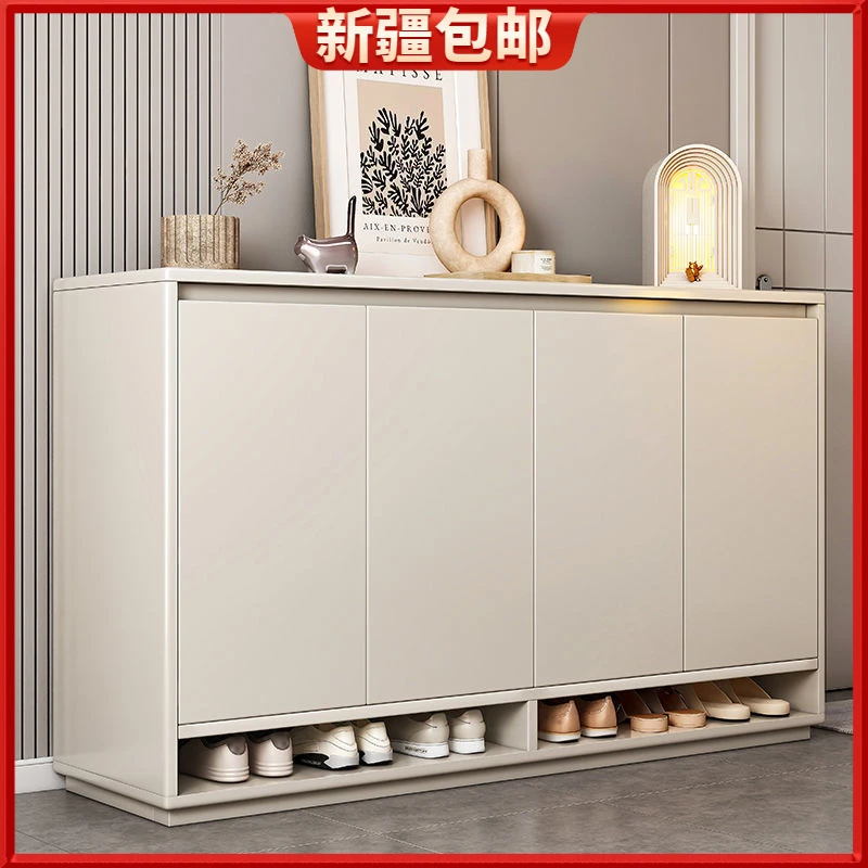 新疆包邮实木鞋柜家用门口大容量入户门进门阳台室内简约鞋架