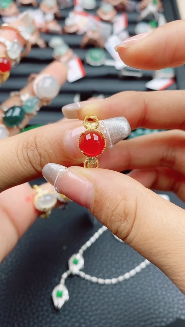 【闪购商品】玛瑙/玉髓珠宝奇石银S925镶嵌1