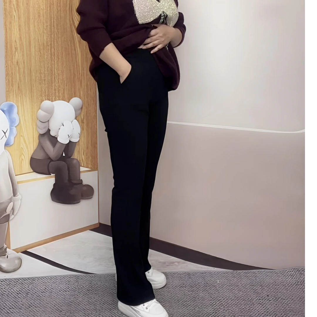 秋冬款D8911款加绒加厚加肥加大显瘦时尚弹力微喇裤