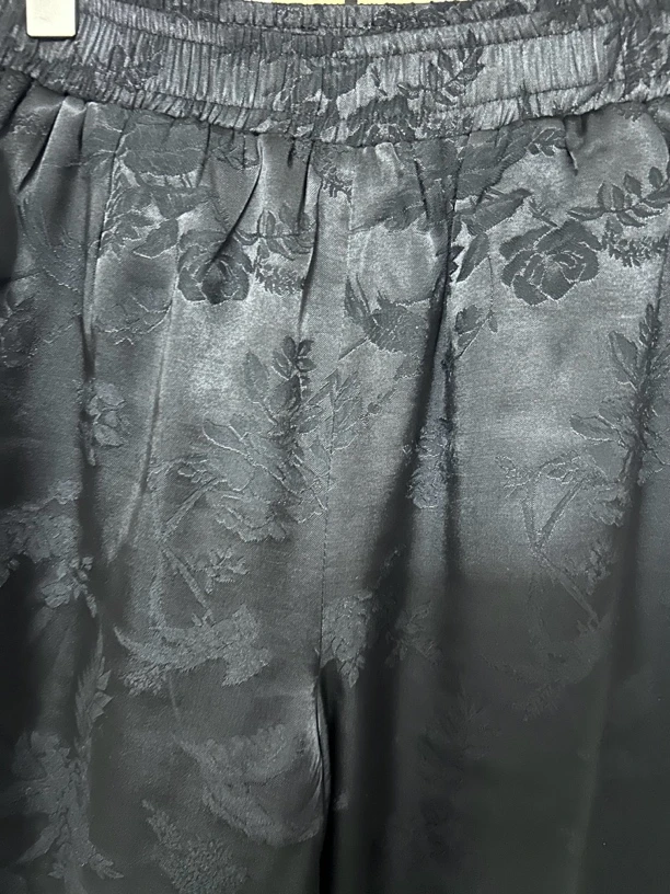 新中式提花加棉秋冬保暖休闲裤