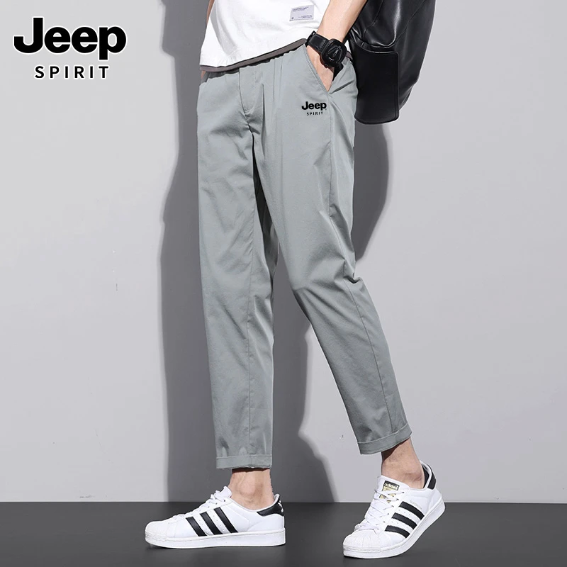 JEEP吉普户外Z808运动裤夏季男士轻薄透气宽松直筒休闲百搭长裤