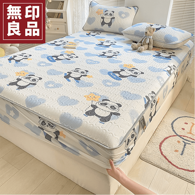 無印良品乳胶床笠单件床罩床垫保护罩全包凉感防滑床单床套三件套
