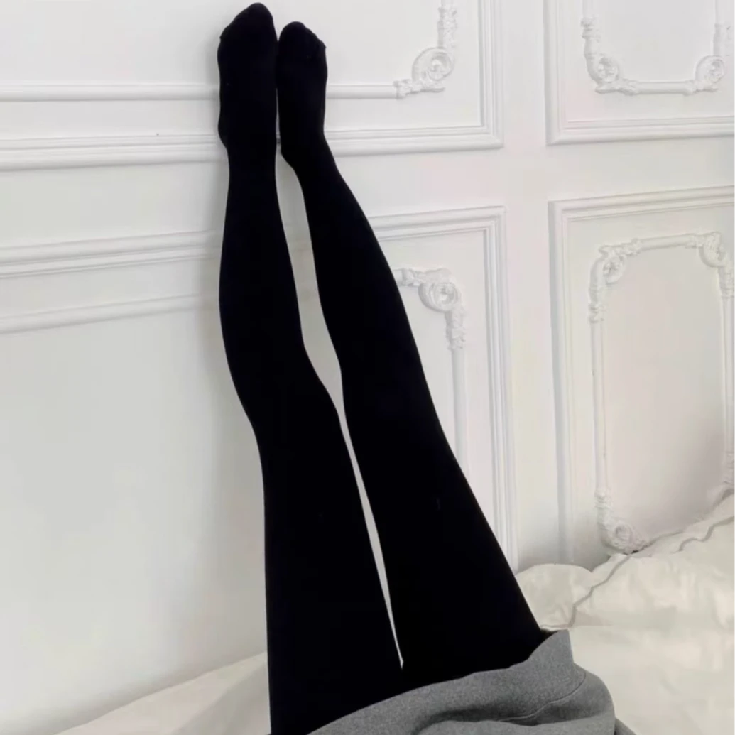 【苗姐优选】加绒修身连体袜保暖加厚加绒高腰踩脚连脚打底裤6808TZ