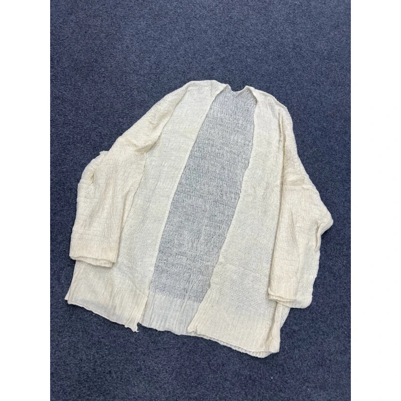 1857杏色简约百搭慵懒休闲极简针织衫毛衣