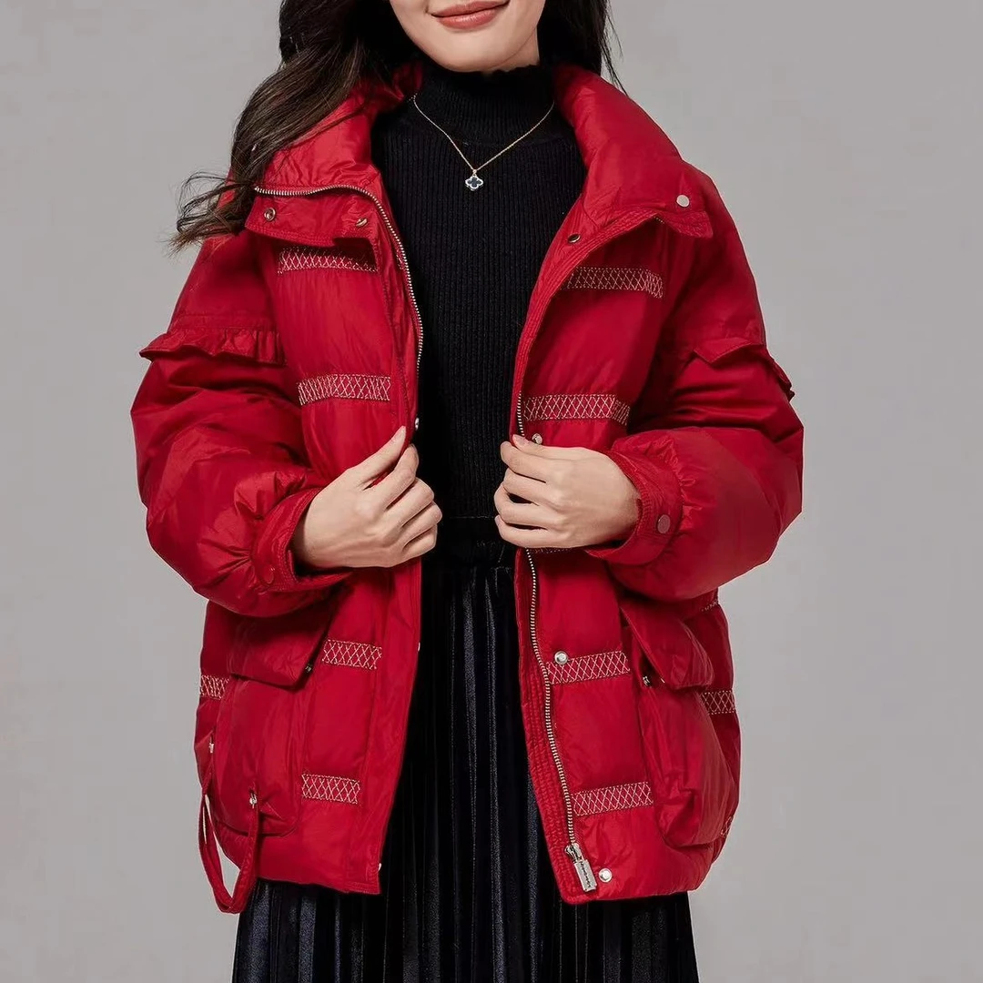 Y313 秋冬时尚气质冬季休闲洋气防风遮肚显瘦修身百搭外套