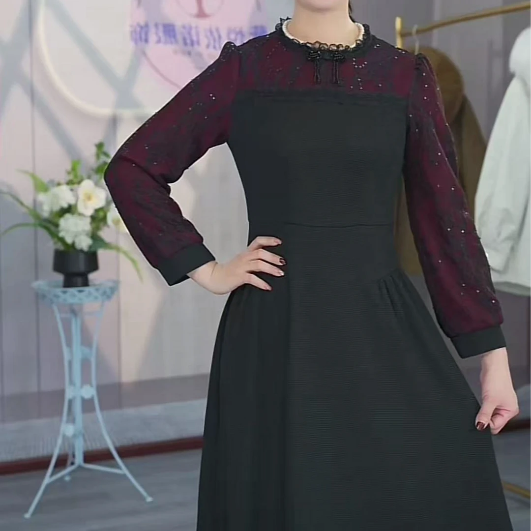 A1706 气质女装连衣裙2024夏季新款时尚轻奢洋气V领碎花腰带A字裙