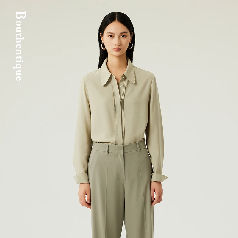 Bouthentique【璞凡缇】高级感经典H型长袖衬衣223411N2M05