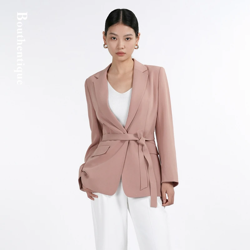 Bouthentique【璞凡缇】高级感可调节腰带收腰休闲单西T23311J1A38