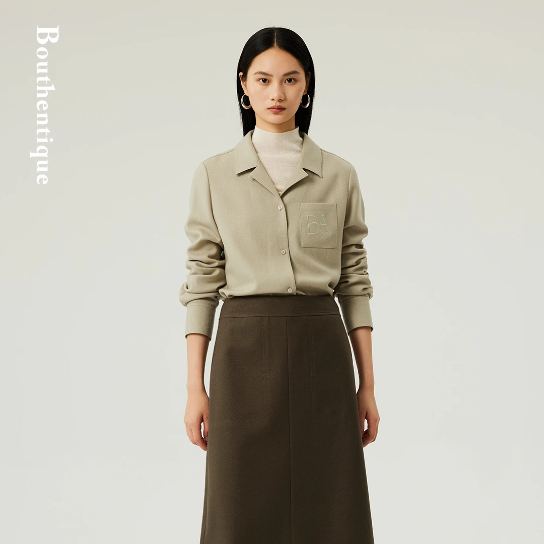 Bouthentique新款百搭通勤长袖衬衣223421N2M43