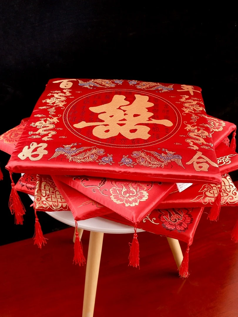 中式结婚新娘坐福垫婚庆用品踩喜垫拜天地敬茶改口拜堂跪垫磕头垫