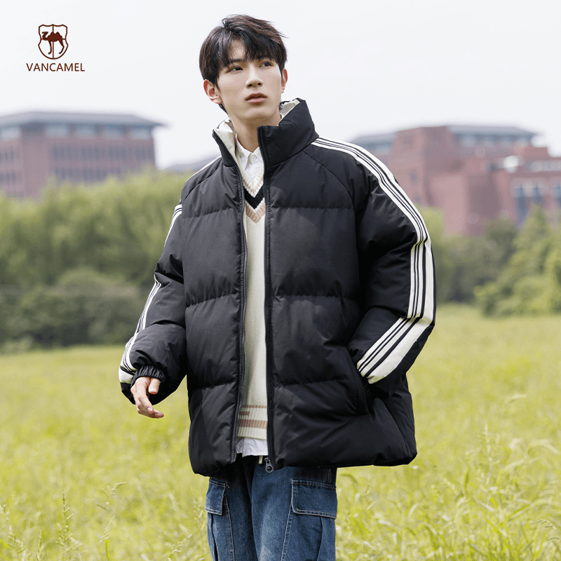 VANCAMEL/西域骆驼冬季立领加厚保暖棉服男潮流情侣宽松棉衣外套