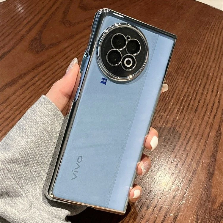 vivoxfold2手机壳新款折叠vivo x fold2透明电镀超薄折叠屏保护套