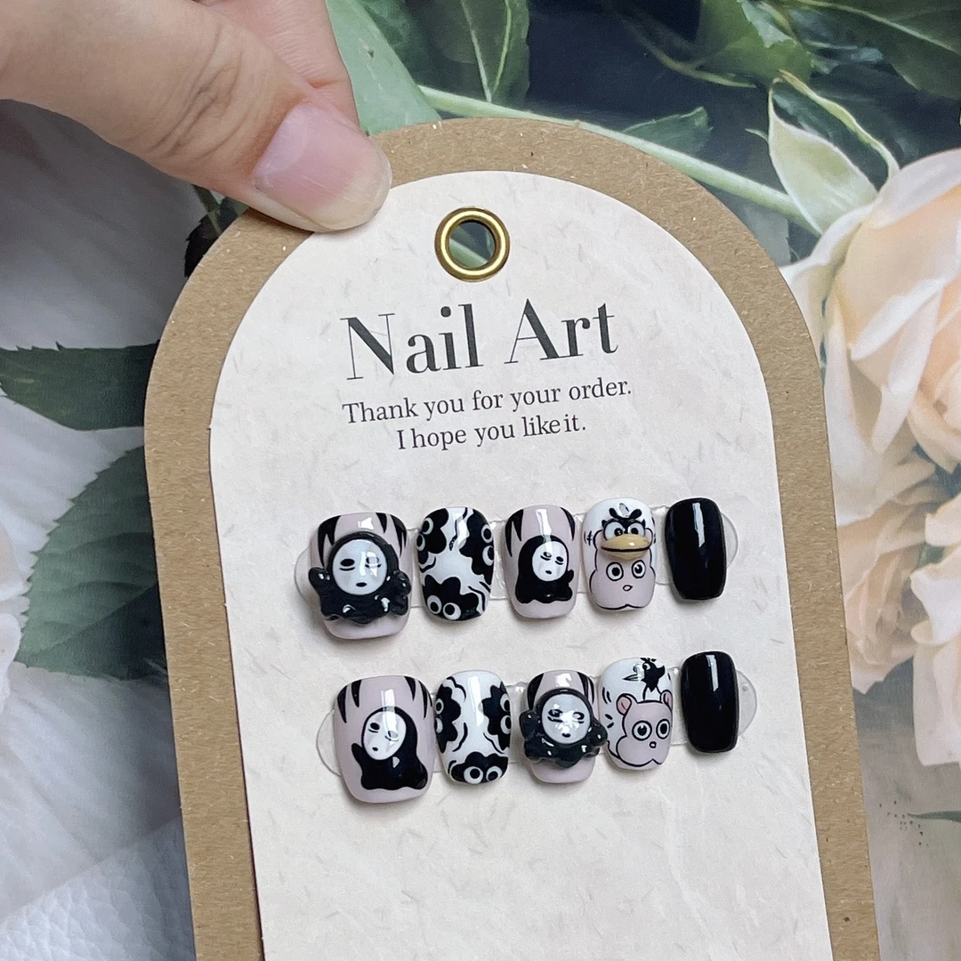 亿哥-【守护神】- 设计师纯手绘手捏千寻无脸男纯手工轻奢穿戴美甲