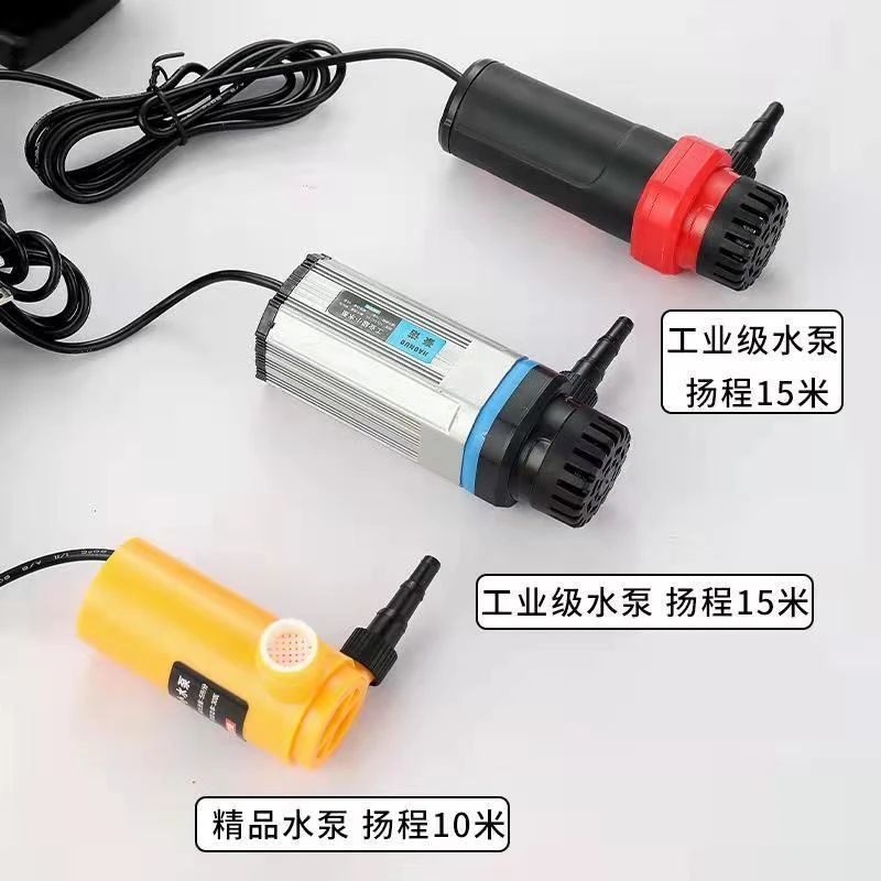 工业级12v开孔器切割机开槽机水钻专用微形小水泵迷你潜水泵220v