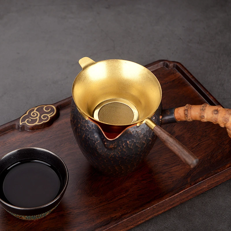 木柄304不锈钢茶漏茶滤功夫茶具配件普洱茶叶过滤网滤茶器