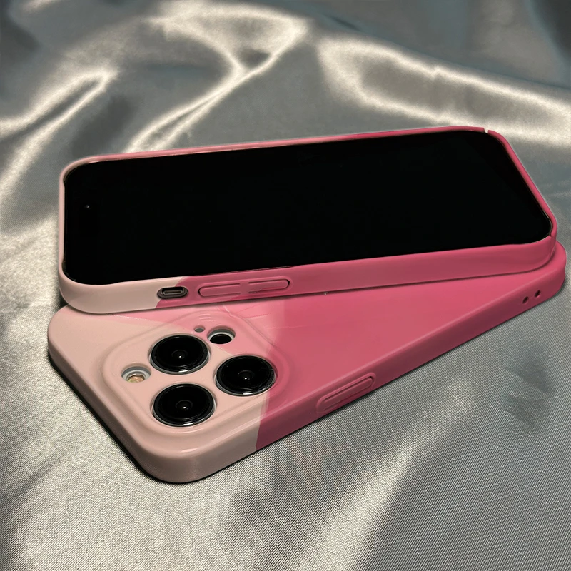 红色晕染适用iPhone14promax手机壳苹果13/12/11全包xr硬套xs手机