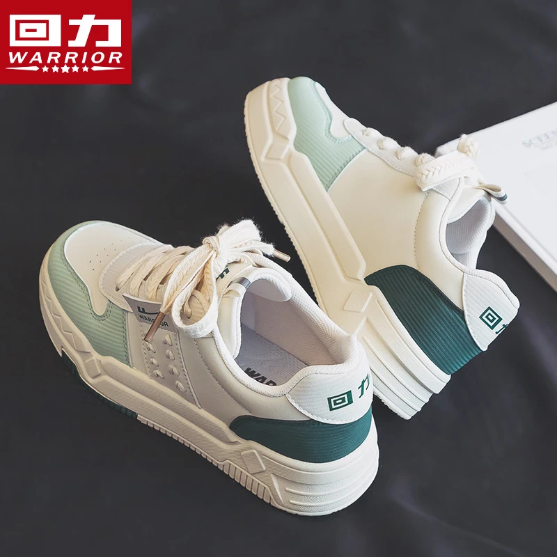 Warrior/回力麦穗情侣鞋ins潮小白鞋百搭厚底运动休闲板鞋2060