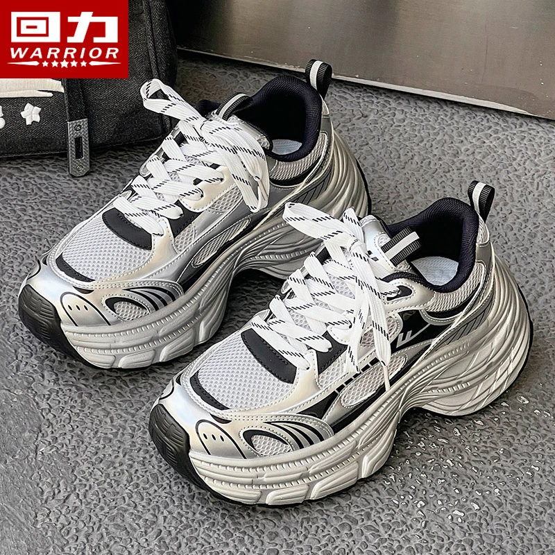 回力老爹鞋女2024秋季新款百搭时尚休闲鞋厚底增高运动鞋网面女鞋
