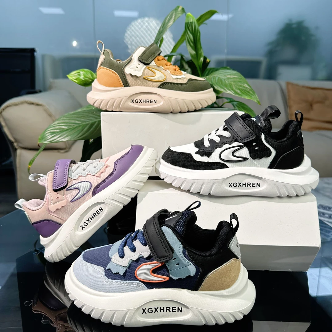 【表弟专属】2024春秋新款皮面防水男童防滑耐磨儿童休闲轻便运动鞋