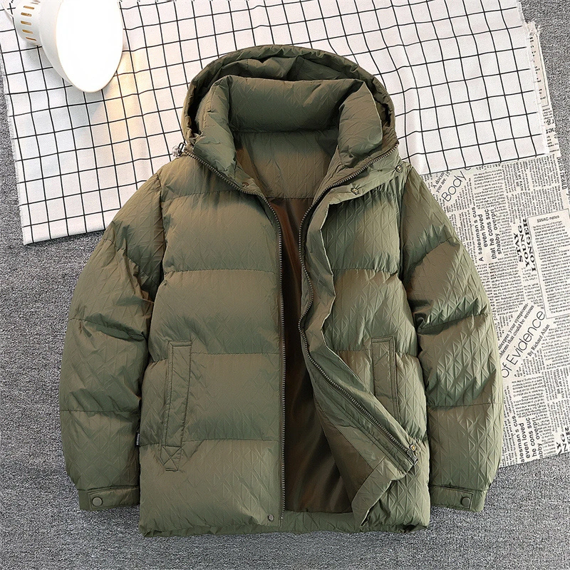 冬季2024新款棉服男士连帽棉衣加厚保暖棉袄子冬装防寒大码外套男