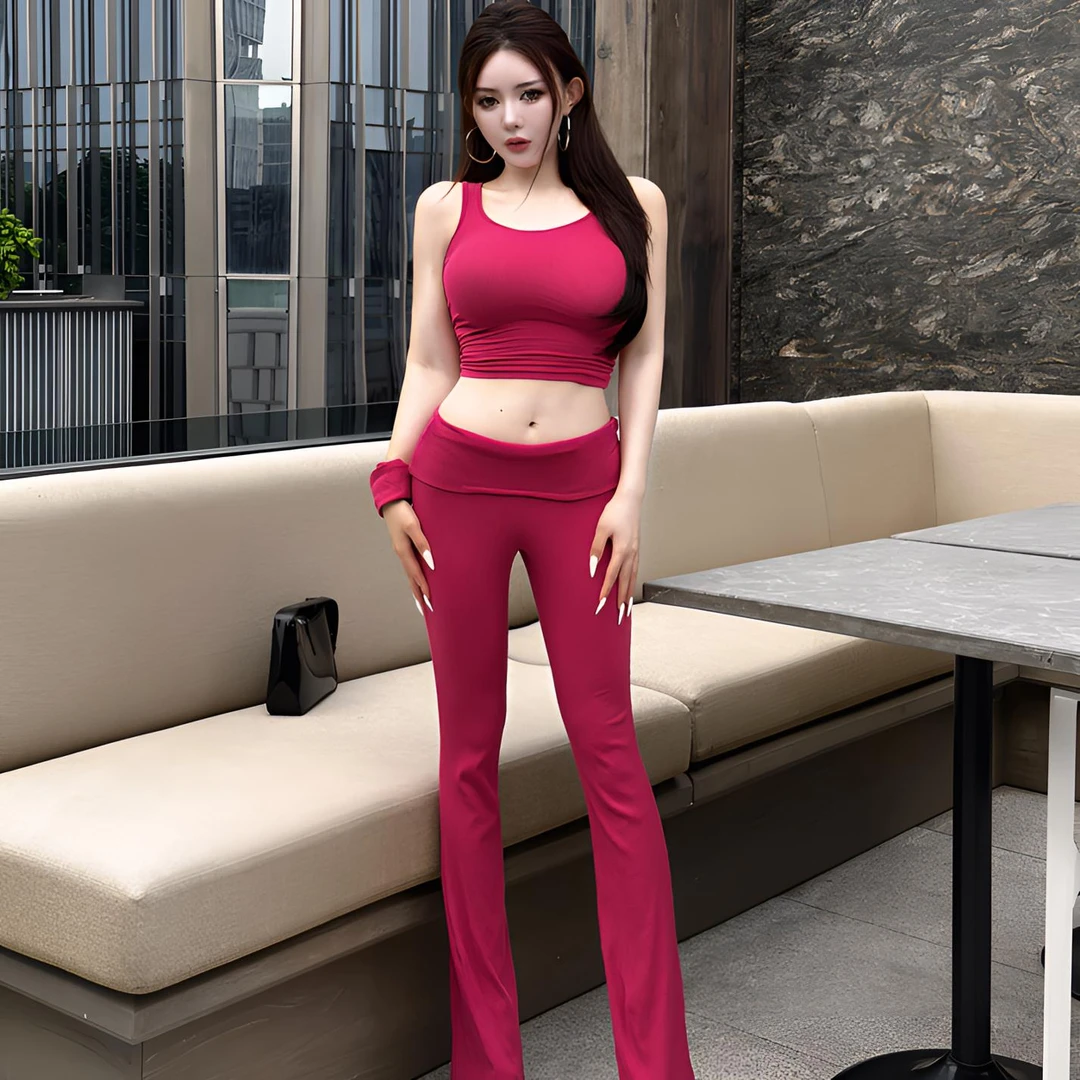 Ashley原创春夏限定火龙果色显白修身时尚性感背心