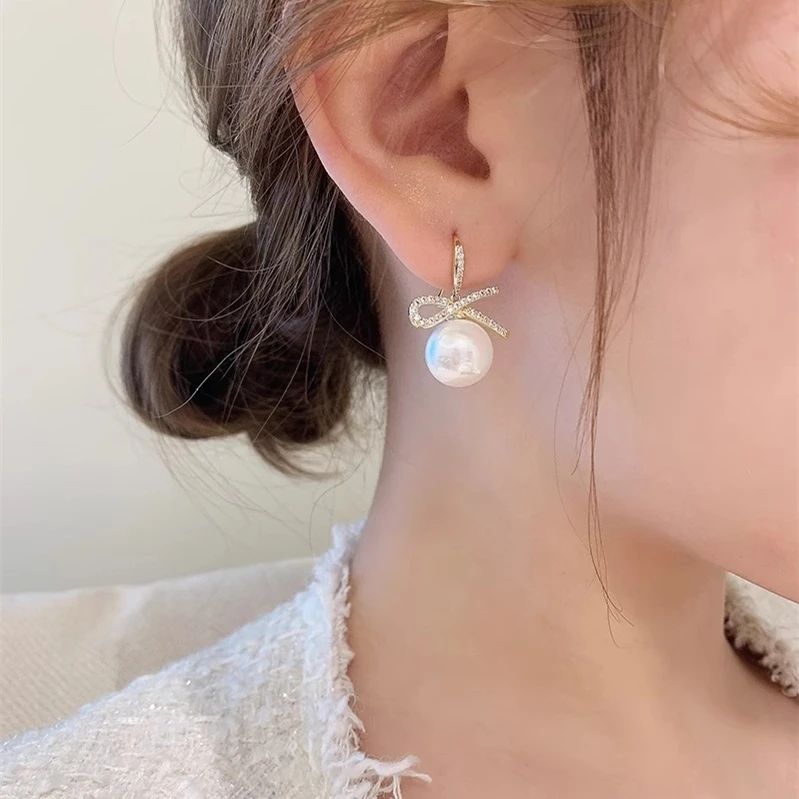 合金耳饰 蝴蝶结耳环2025年新款潮爆款耳钉秋冬小众设计感百搭