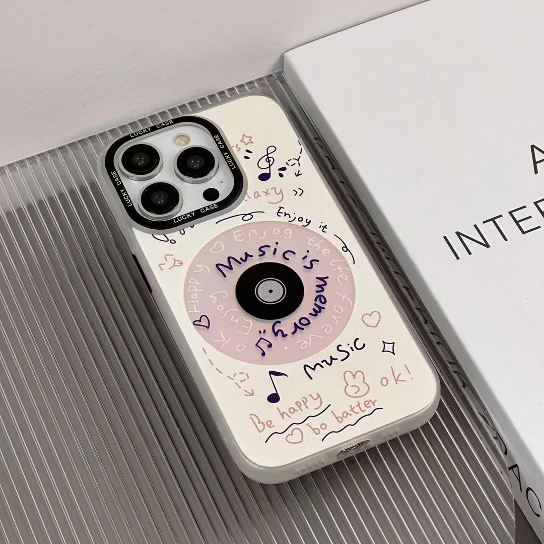 复古cd适用苹果15/华为/小米/OPPO/VIVO手机壳镭射