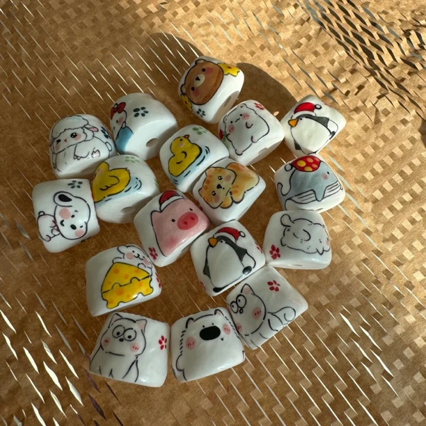 多肉拇指盆卡通花盆手绘花盆小卡拉米迷你多肉盆（内口1.5cm）