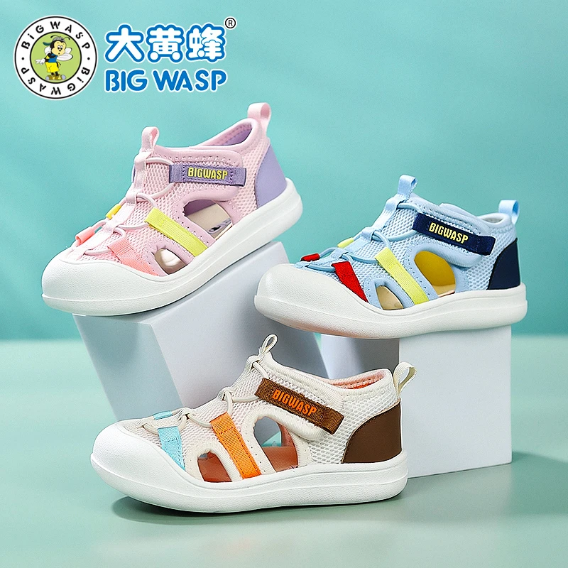 大黄蜂2025夏季新款凉鞋宝宝鞋子男童学步鞋小童女沙滩防滑儿童鞋