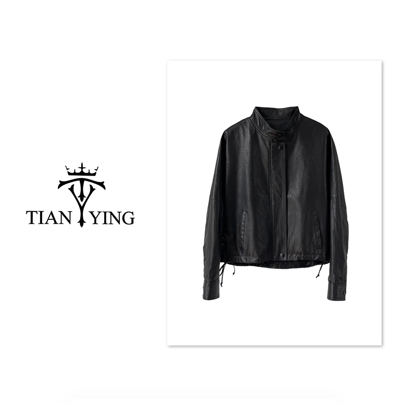 【SS】2024新款皮衣女外套短款休闲黑色百搭 550Y23192