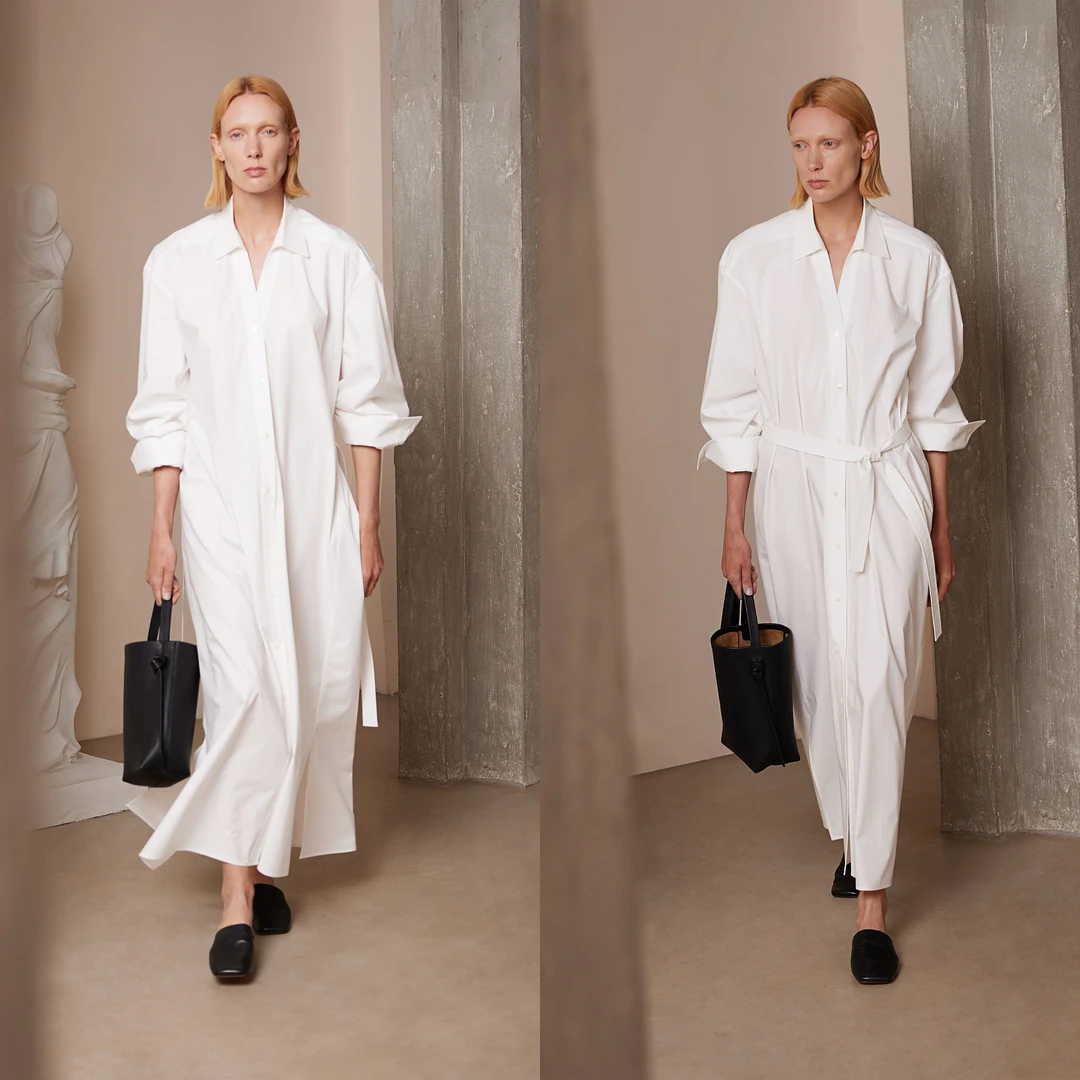 【商场同款新品】JOC专柜高密长绒棉府绸 智性风极简随性纸片人廓形