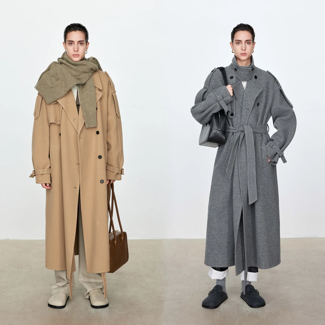 【商场同款新品】JOC专柜款 高克重立绒双面呢 多穿造型感系带经典