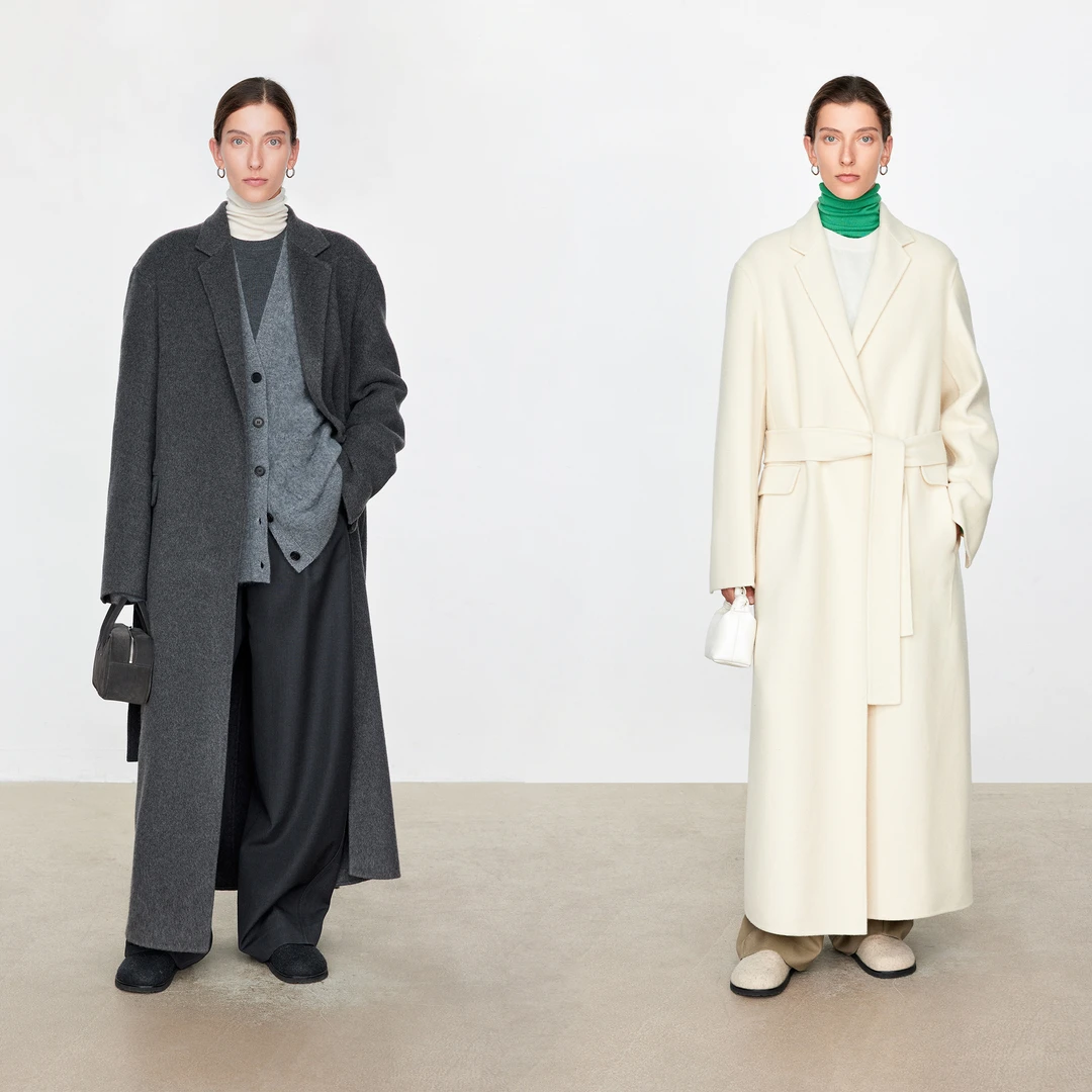 【商场同款新品】JOC专柜重磅意大利羊绒手工双面呢 静奢风多穿腰带