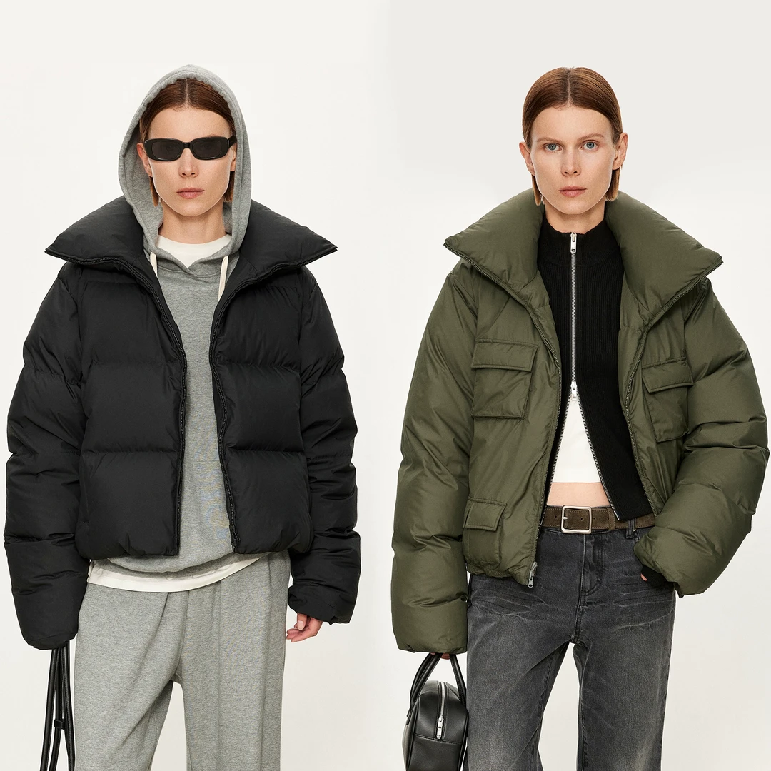 【商场同款新品】JOC嵿级捷克白鹅绒+火山岩蓄热 双面穿多口袋廓形