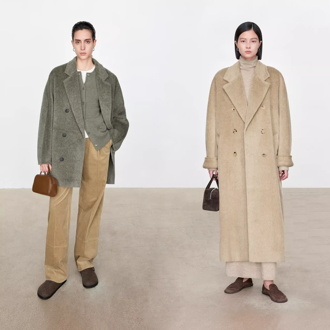 【商场同款新品】JOC线爆款秘鲁嵿级AACA阿尔巴卡经典双排复古大衣