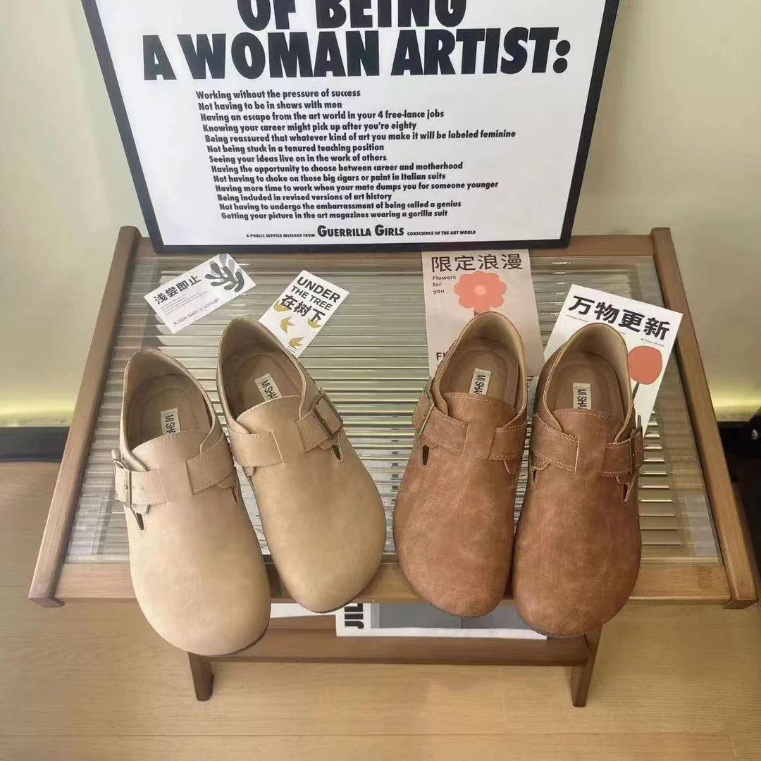小敏家 清货~就几双 复古懒人一脚蹬舒适百搭豆豆鞋168-1