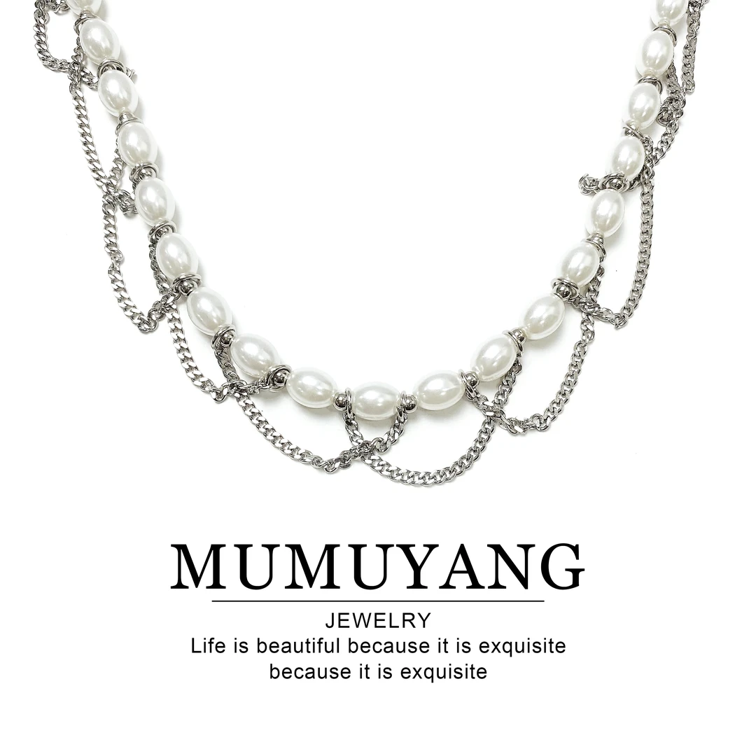 铜合金项链 X187珠珠简约项链女气质百搭个性时尚高级感饰品精致