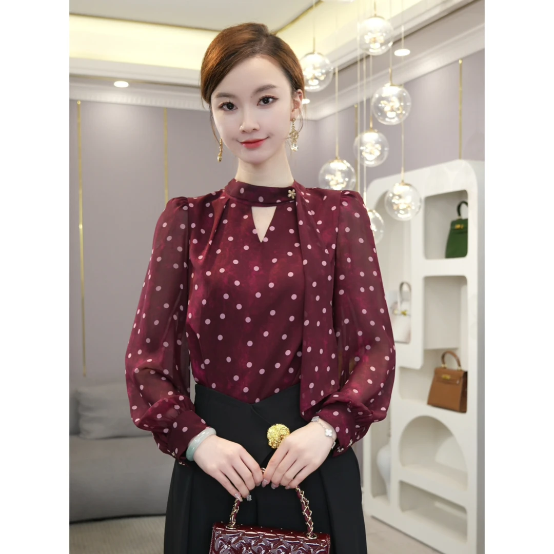 现货2025秋冬新款【DD-6153】高级感小众轻奢时尚百搭衬衫显瘦上衣