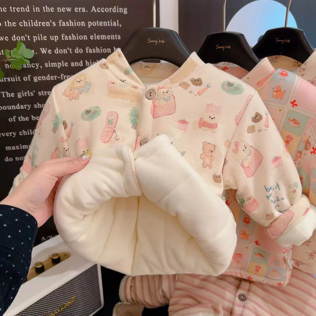 儿童棉服秋冬款婴儿棉衣夹棉加厚男童外套宝宝小棉袄内胆上衣