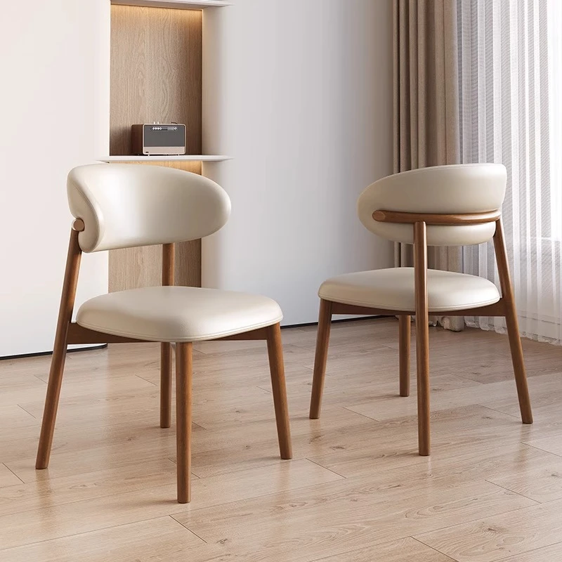 实木餐椅家用酒店餐厅轻奢高级感靠背椅子现代简约设计师餐桌椅子