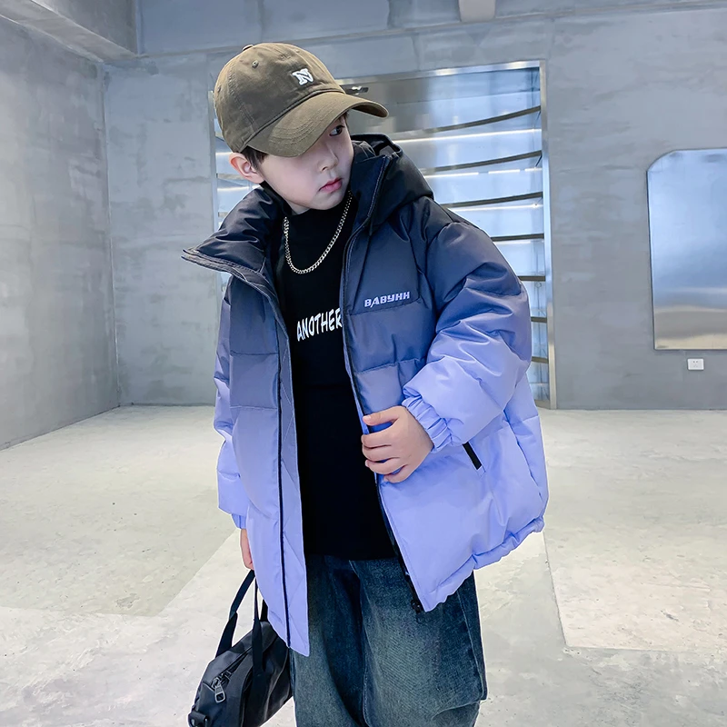 【初-雪】潮童冬季新款加厚韩版羽绒服儿童潮流时尚保暖外套-3697