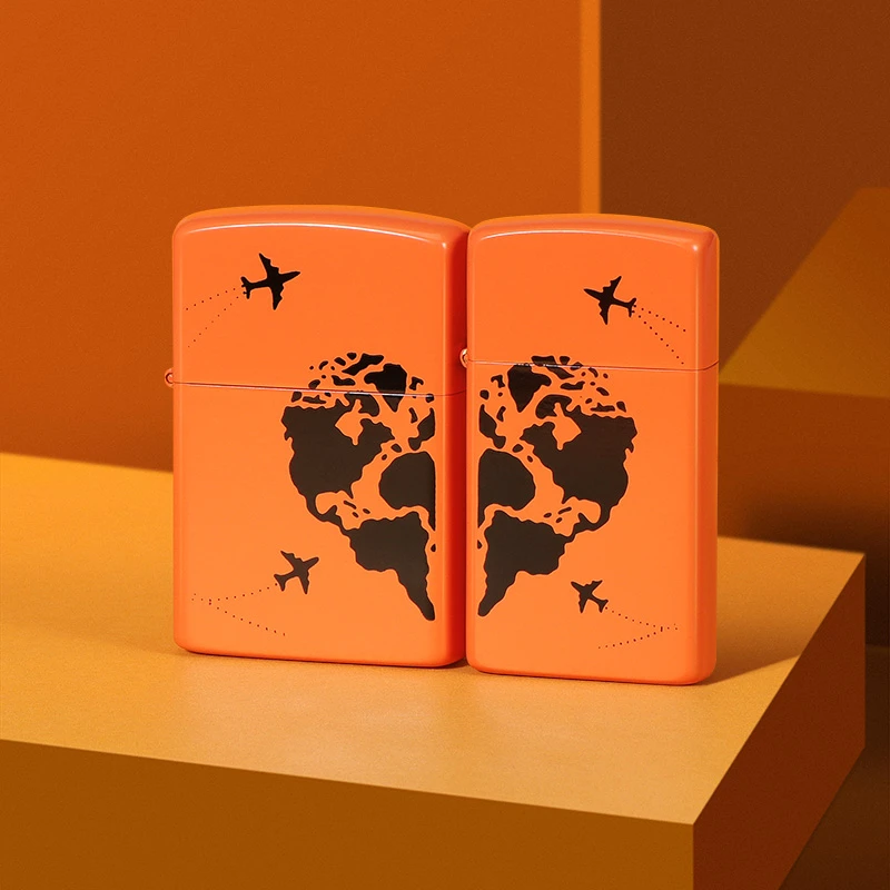 ZORRO佐罗 橙色爱的世界情侣款煤油防风打火机男女生创意个性火机