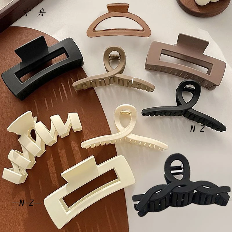 新款磨砂鲨鱼夹ins高颜值韩版百搭发饰