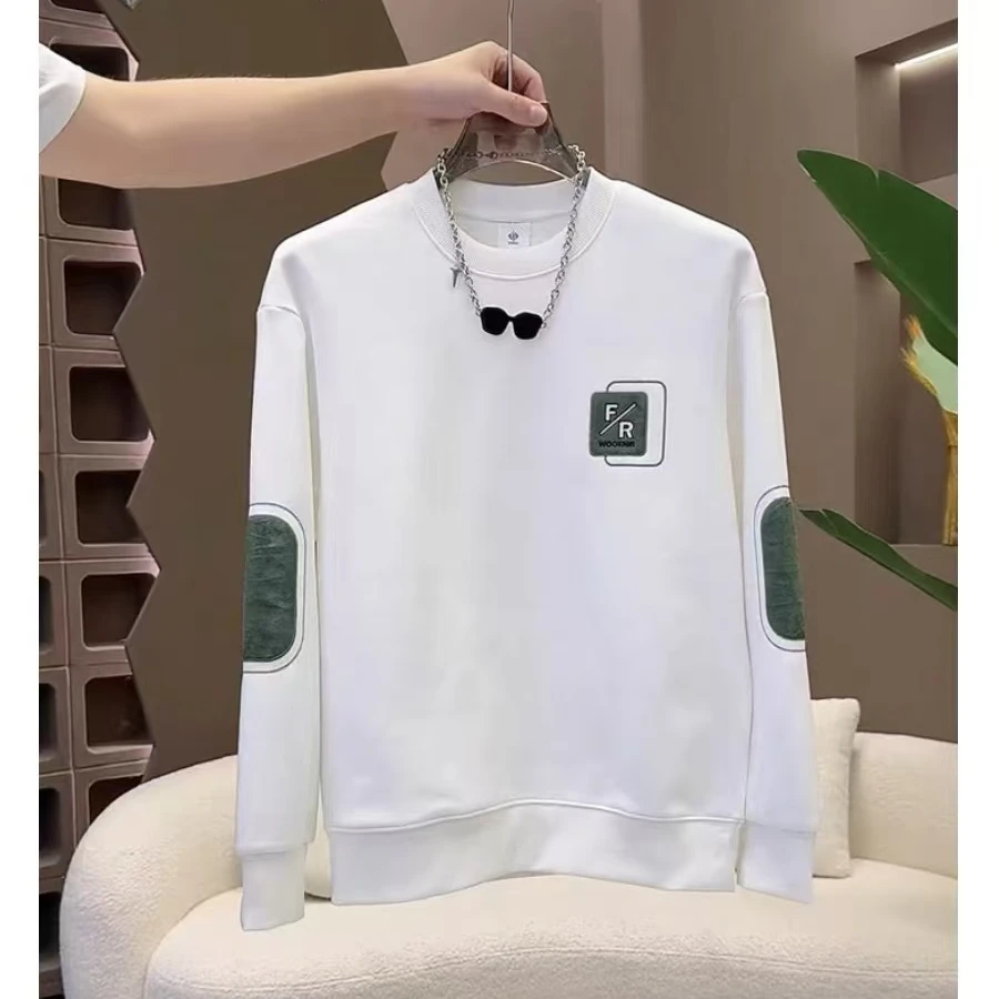 冬季加绒潮流双拼精致卫衣