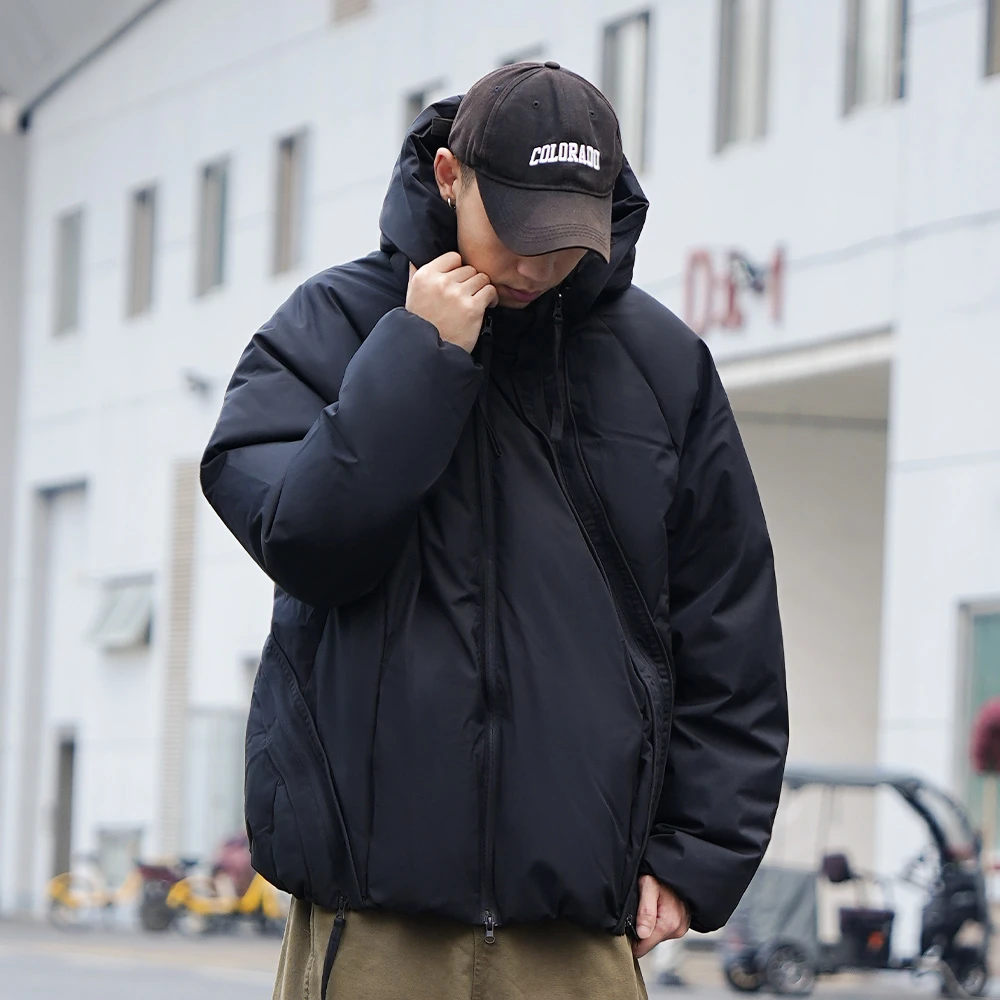 【拒水鸭绒系列】山系连帽冬季情侣保暖百搭新国标冲锋衣时尚宽松