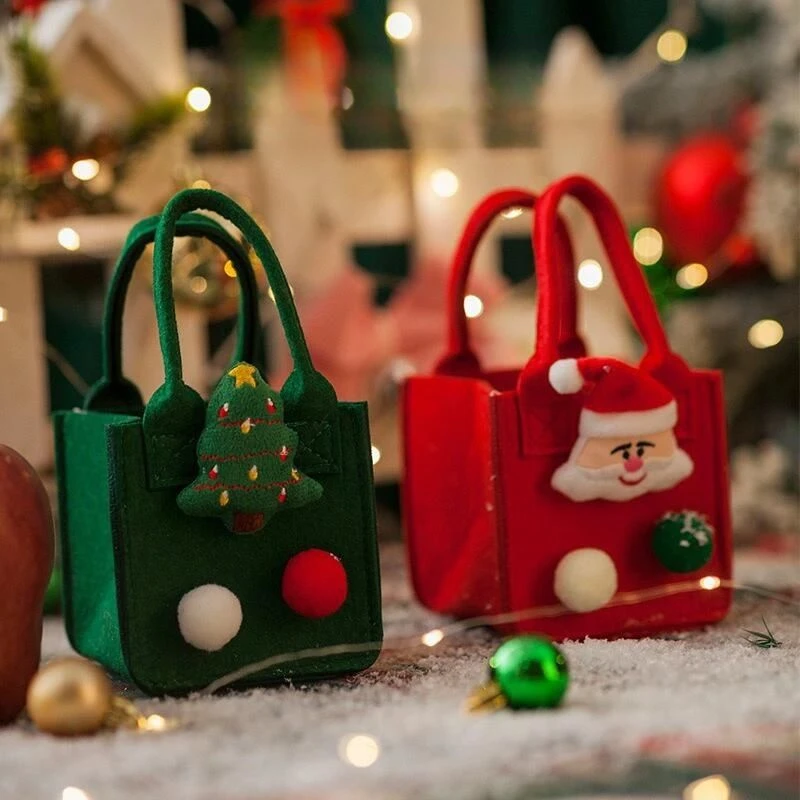 圣诞节礼物礼品袋糖果袋毛毡包手提袋苹果袋礼盒手提包装袋