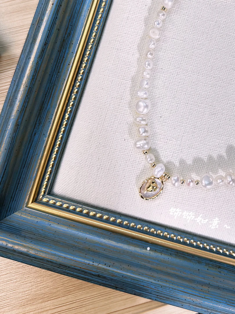 铜锆石项链 【珍珠项链】韩系气质巴洛克复古精致