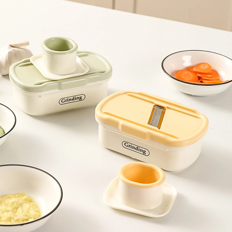 【姜蒜研磨器】多功能不锈钢切丝器不伤手家用厨房切菜器神器刨丝器