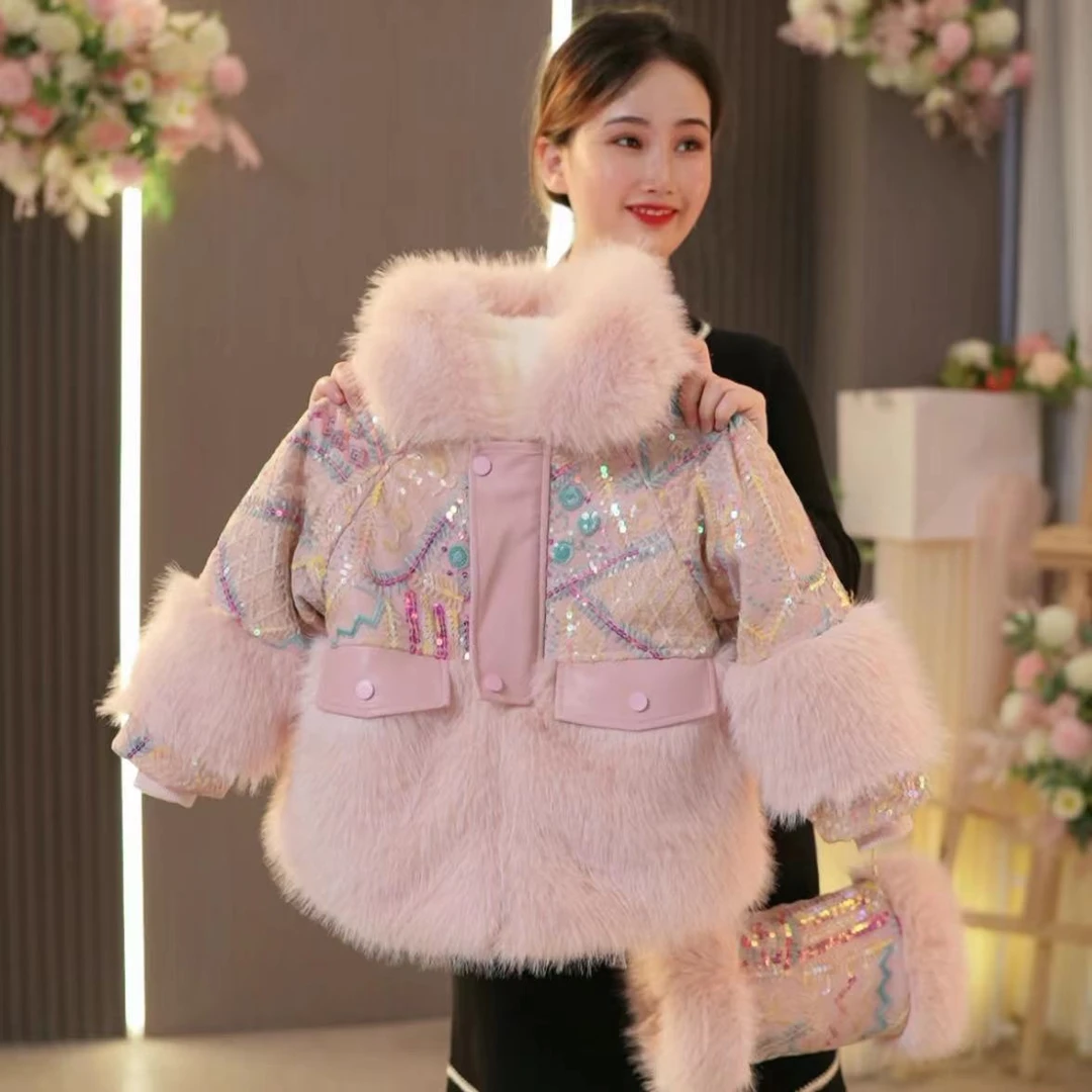 【小海绵】冬季儿童潮流时尚小童网红加厚小女孩洋气女童外套Y-27