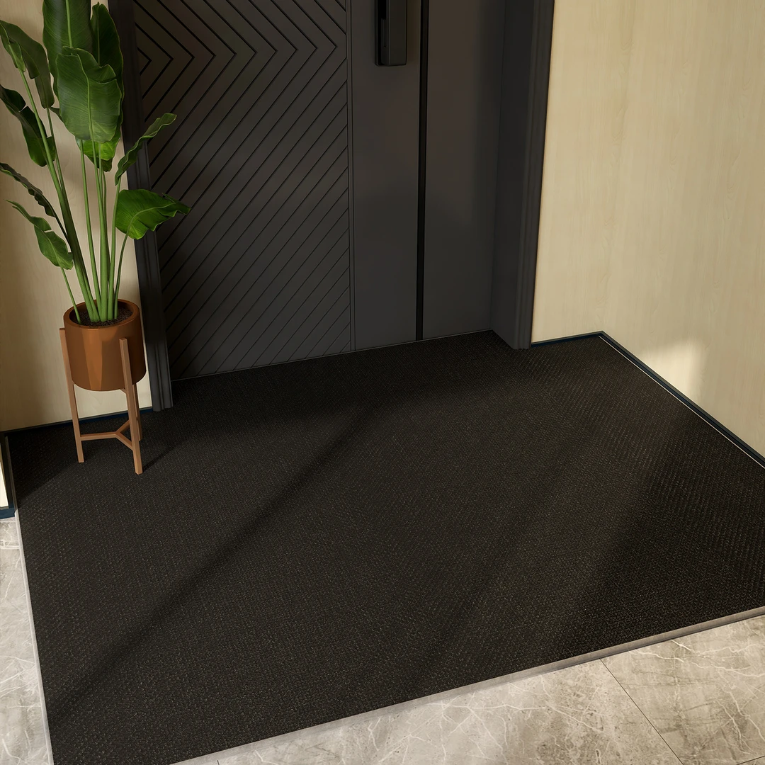 欧莱森深色亚麻入户门垫免洗防滑耐脏地毯门外垫子门内进门地垫